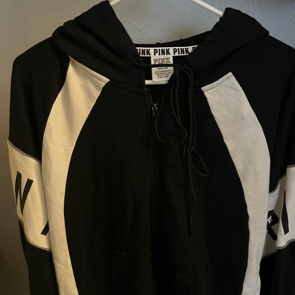 Victorias Secret Pink full zip cropped hoodie